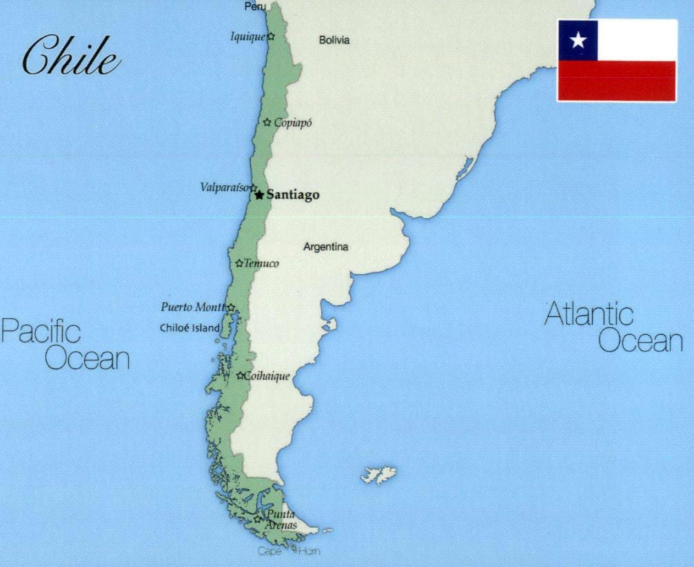 Kaart van temuco in Chili