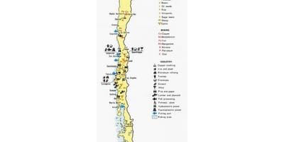 Kaart van Chileense havens