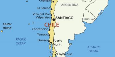 Kaart van Chili land