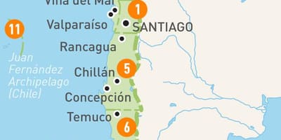 Chili provincies kaart