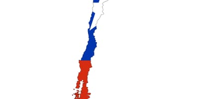 Chili vlag van de kaart