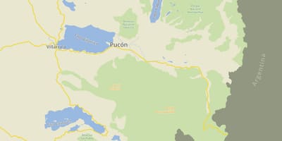 Kaart van pucon in Chili